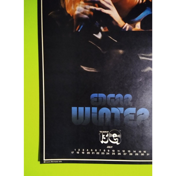 EDGAR WINTER Vintage Art Prog Rock Progressive Glam Music Poster 50 Years Old - Picture 3 of 4
